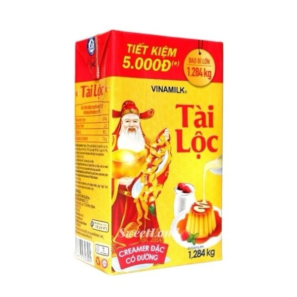 Sữa đặc có đường sweetened Vinamilk tài lộc, hộp giấy 1.284 kg (Hộp)