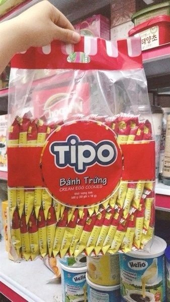 TIPO BÁNH TRỨNG 500G (8 GÓI/T) (Thùng)