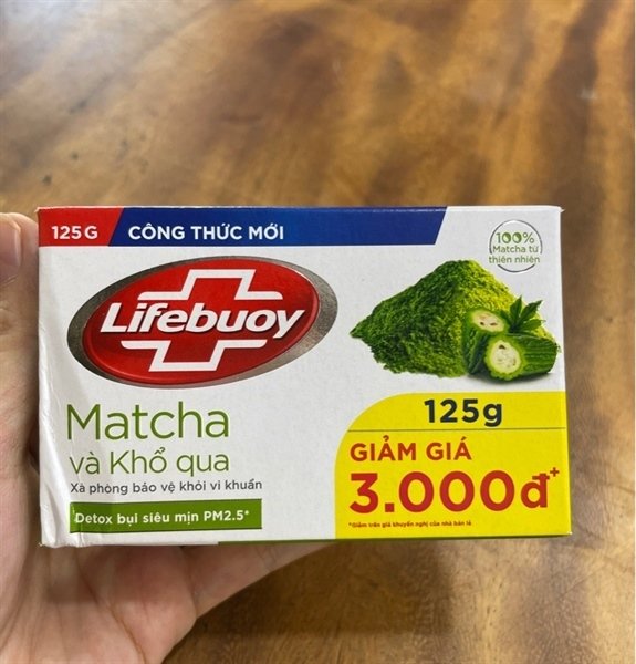 XÀ BÔNG CỤC LIFEBUOY MATCHA & KHỔ QUA 125G (hộp)