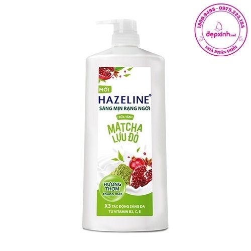 Sữa Tắm Hazeline Matcha Lựu Đỏ 1kg (Chai)