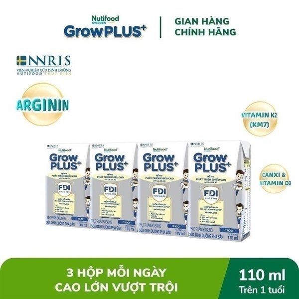 Sữa Grow plus+ phát triển chiều cao 110ml (Lốc)