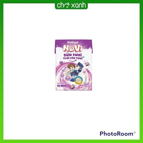 Sữa tươi trái cây Nuvi vị nho 110ml