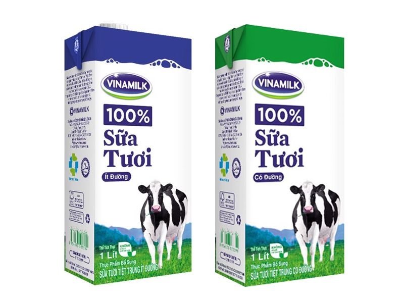 Sữa Tươi 100% Vinamilk Ít Đường 1L (Hộp)