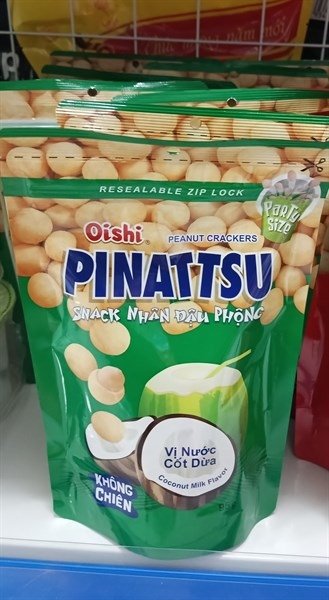Snack Oishi Nhân Đậu Phộng Vị Nước Cốt Dừa 85G (Gói)
