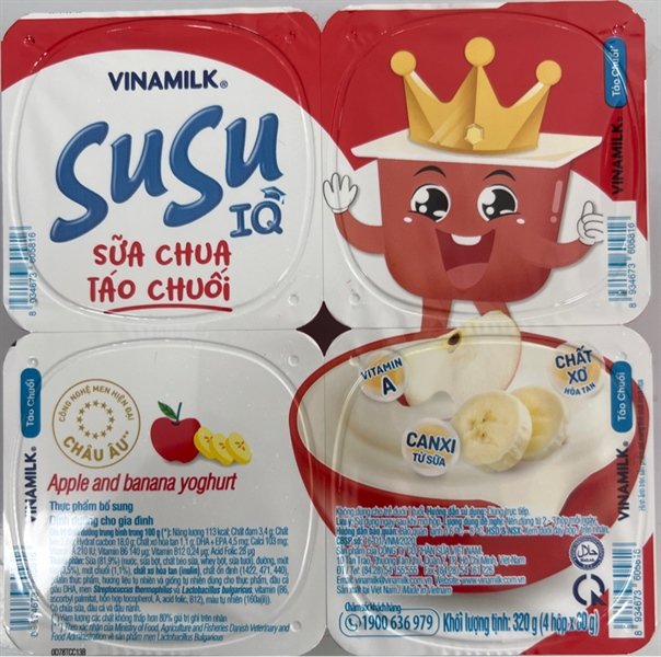 Sữa Chua Vinamilk Susu Táo Chuối 80G (hộp)