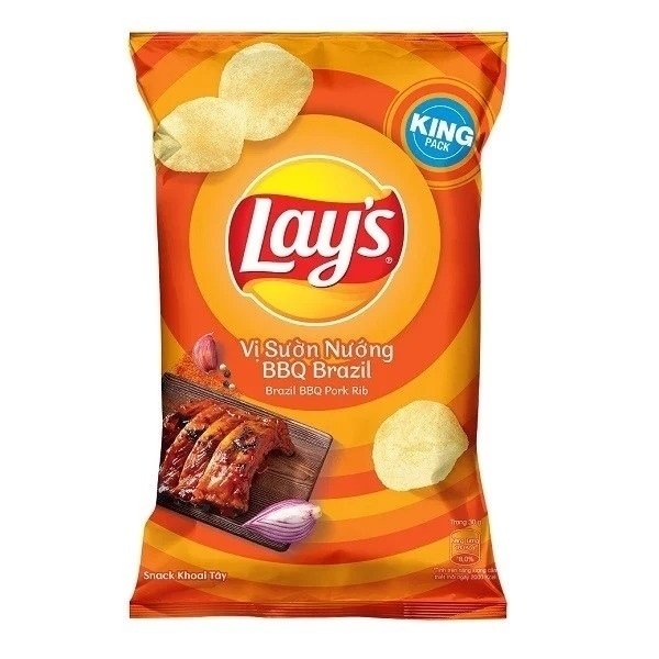Snack Lay's Vị Sườn Nướng BBQ Brazil 54G (Gói)