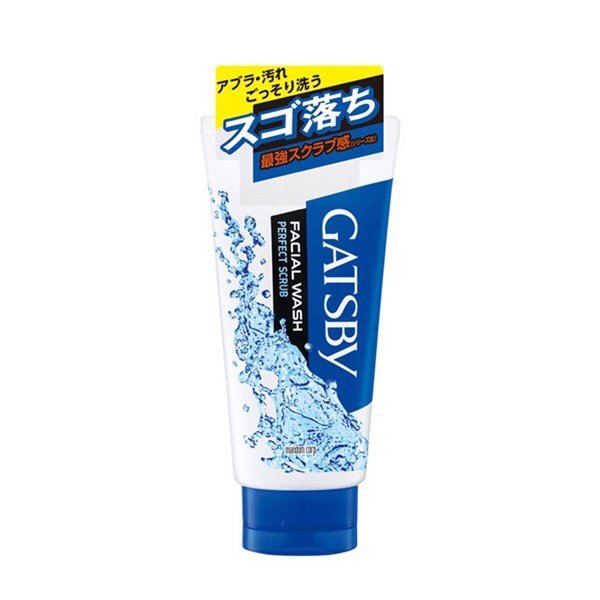 Sữa rửa mặt nam Gatsby perfect scrub (xanh dương) 130g (Tuýp)