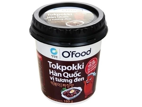 TOKPOKKI HÀN QUỐC O'FOOD VỊ TƯƠNG ĐEN 105G KOREAN TOKPOKKI O'FOOD BLACK SOY SAUCE FLAVOR 105G (Hộp)