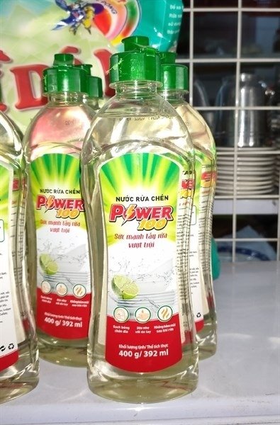 Nước rửa chén power100 chanh 400ml (Thùng 24 chai)