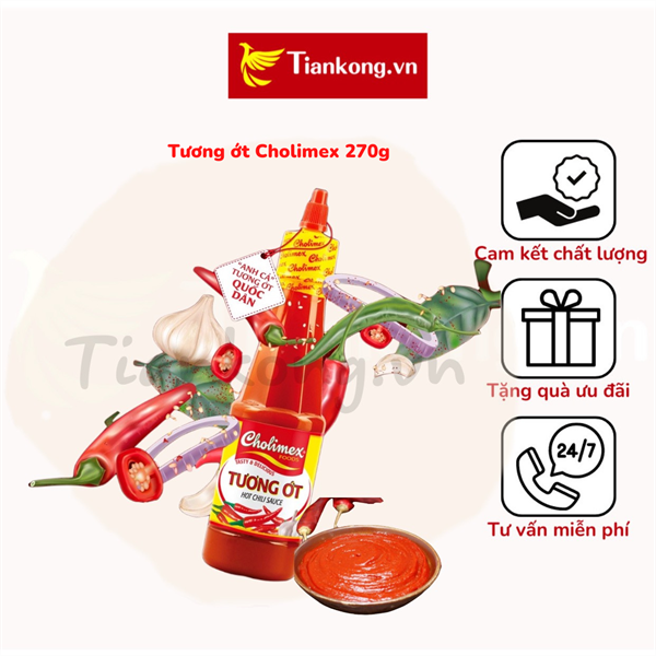 Tương Ớt Cholimex Chai Nhựa 270G (Chai)