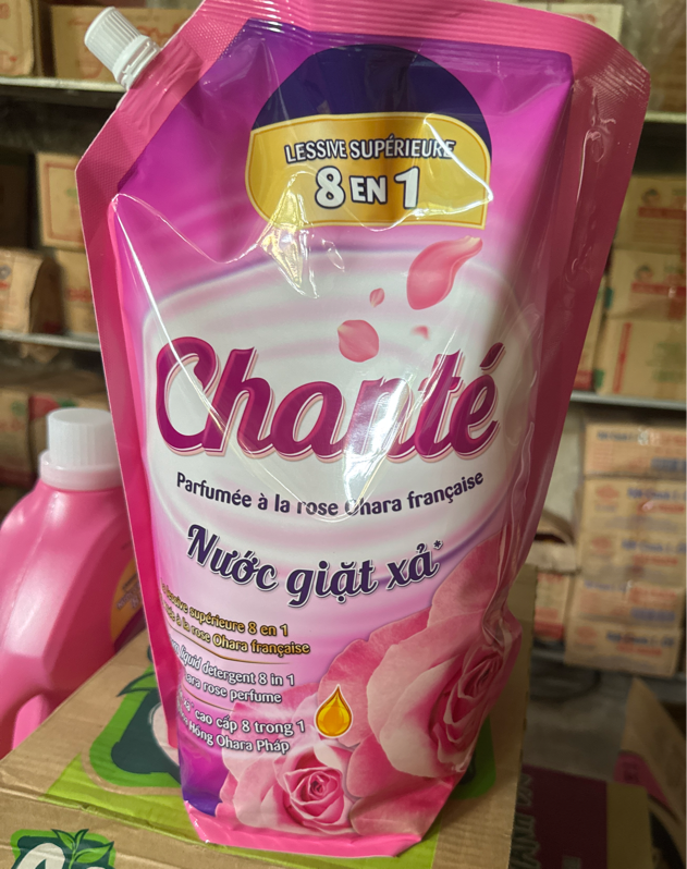 Nước giặt xả chanté hoa hồng ohara túi 3,05kg (Thùng 4 túi)