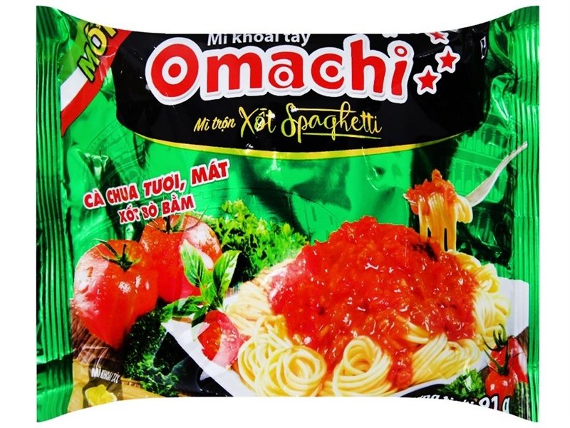 Mì Omachi Xốt Spaghetti Bò Băm Cà Chua 30goi x 90G (Thùng)