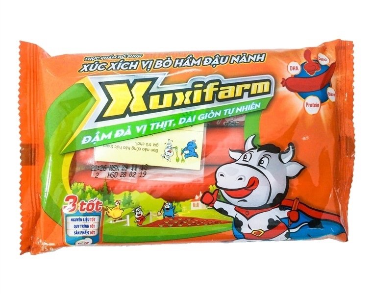 Xúc Xích Dinh Dưỡng Xuxifarm Heo Hầm Nấm Bào Ngư túi 33g (5 + 1) (Gói)