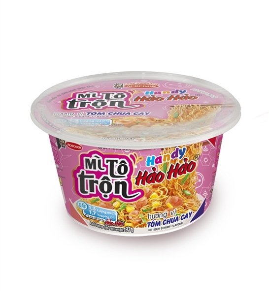 MÌ TÔ TRỘN HANDY HẢO HẢO HƯƠNG VỊ TÔM CHUA CAY 93G (Thùng)