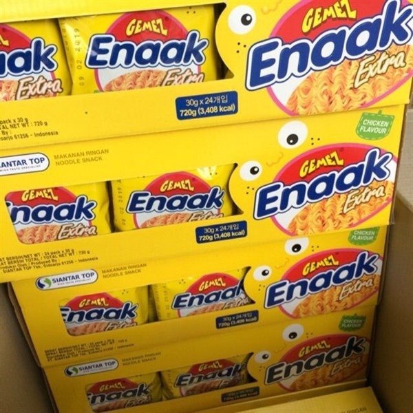 Mỳ ăn liền tẩm giá vị gemez enaak ectra chicken 30G (bịch 20 gói)