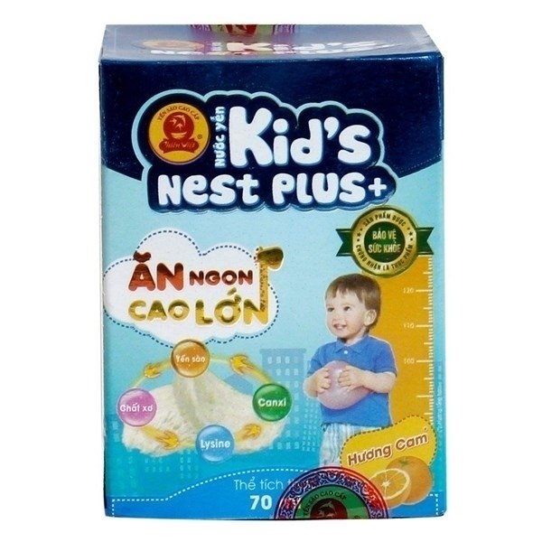 Nước Yến Kid'S Nest Plus Y15% 3+1 hương cam 70ml (Lốc)