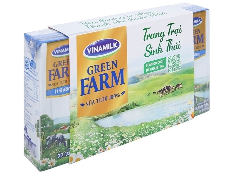 STTT rất ít đường VNM Green Farm 180ml (Hộp)