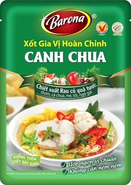 Xốt Gia Vị Hoàn Chỉnh Barona - Canh Chua 80Gr
