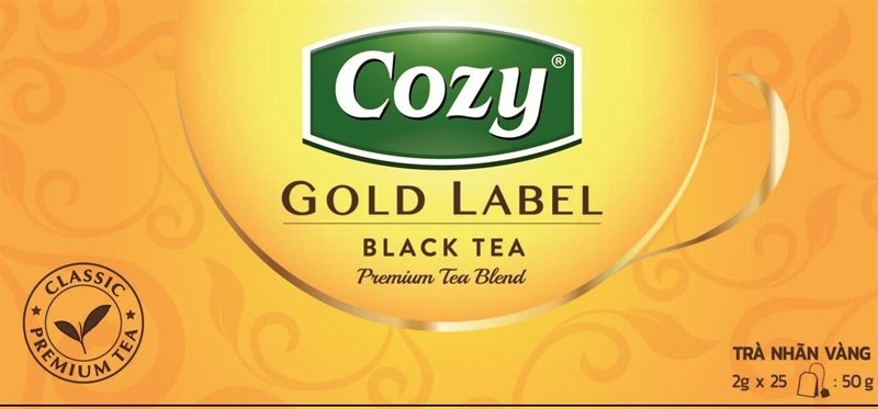 Trà Cozy Nhãn Vàng 2g*25 tép*36H