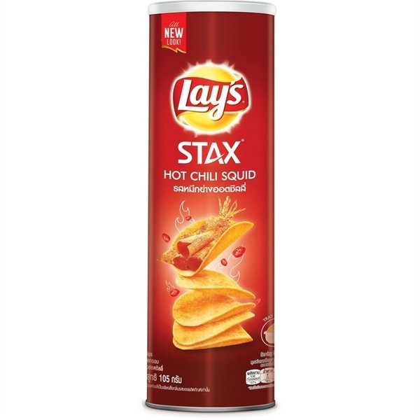 Snack Lay's Stax Khoai Tây Miếng Vị Mực Sốt Cay Lon 100G