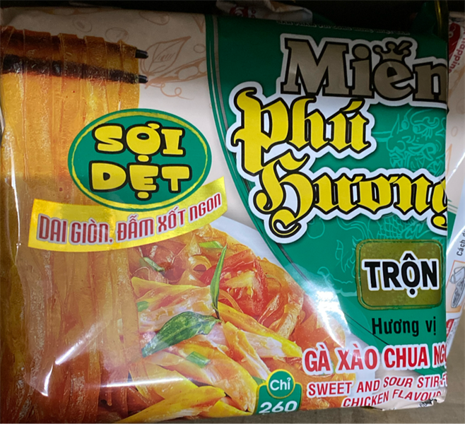 Miến Phú hương trộn gà xào chua ngọt (bịch 5+1)
