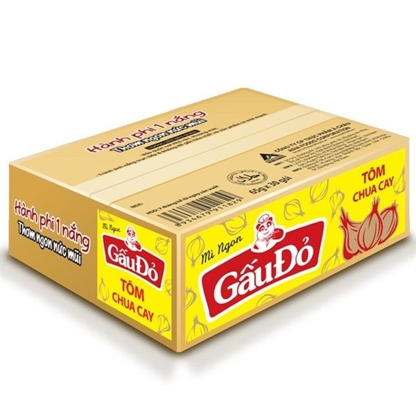 Mì Gấu Đỏ Tôm Chua Cay 63G (Thùng)