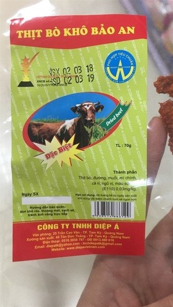 Thịt bò khô bảo an 70G