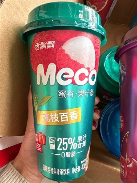 Trà hoa quả MECO vị vải chanh LEO 400ml (cốc)