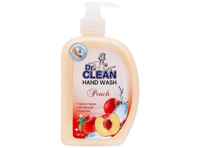 Sữa rửa tay dr.clean chữ d peach 12CHAI x 500ML