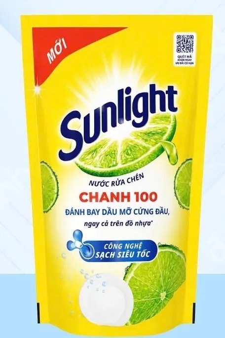 Nước Rửa Chén Sunlight Chanh Túi 750G (Thùng 18 túi)
