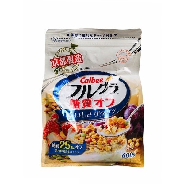 Ngũ cốc trái cây Calbee ít đường 600g Calbee fruit cereal lesssugar 600g (Thùng)