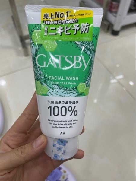 Sữa rửa mặt Gatsby dành da mụn ( xanh lá) 130g (Tuýp)