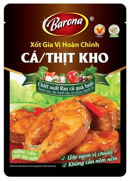 Xốt Gia Vị Hoàn Chỉnh Barona - Cá/ Thịt Kho 80Gr (Gói)