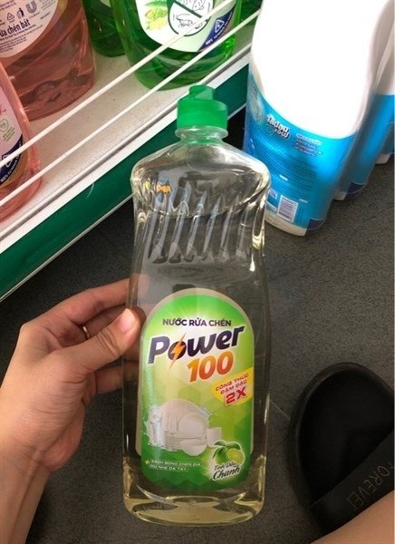 Nước rửa chén power 100 tinh dầu chanh chai 750 ML (Thùng 16 chai)