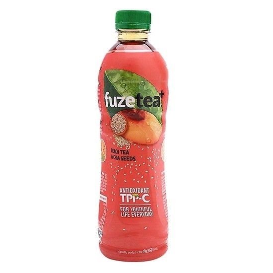 TRà đào và hạt chia FuzeTea+ (Chai)