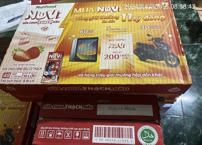 Nuti Nuvi Dau Co Thach 180ml (Lốc)