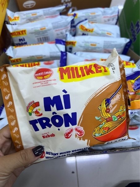 Mì trộn Miliket kebab 117g (Thùng 16 gói)
