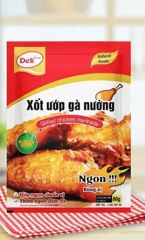 Xốt ướp gà nướng Deli 80g (Hộp 20 gói)