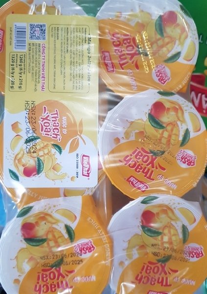 Nước ép thạch xoài Việt Thái 200g (Lốc 6 ly)