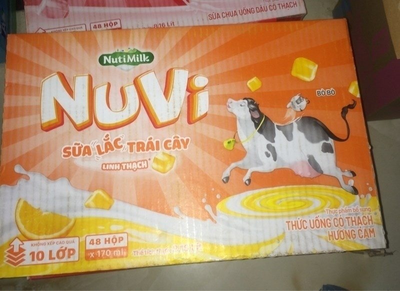 SỮA NUVI CAM CÓ THẠCH 170ML (Lốc)