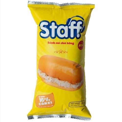 STAFF BÁNH MỲ CHÀ BÔNG 60G (60 CHIẾC/KIỆN) (Chiếc)
