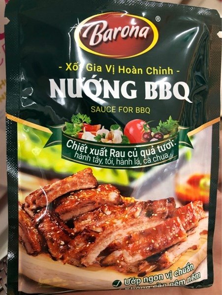 Xốt gia vị hoàn chỉnh Barona Nướng Bbq 80G (Gói)