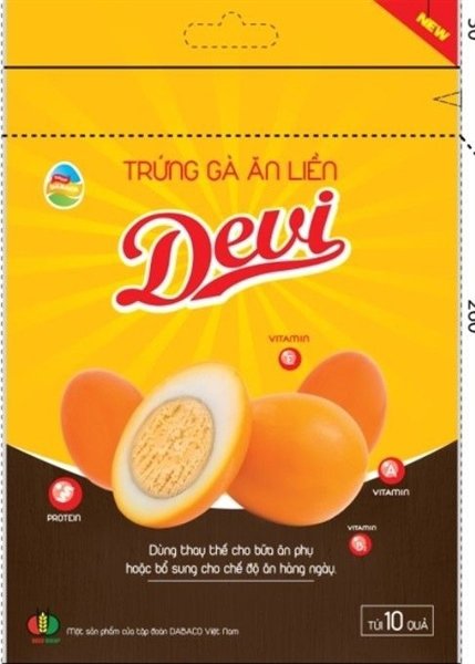 Trứng gà ăn liền Devi vị thường túi 10 quả