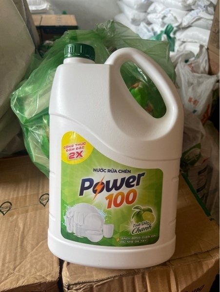Nước rửa bát power 100 3,5kg (Thùng 4 can)