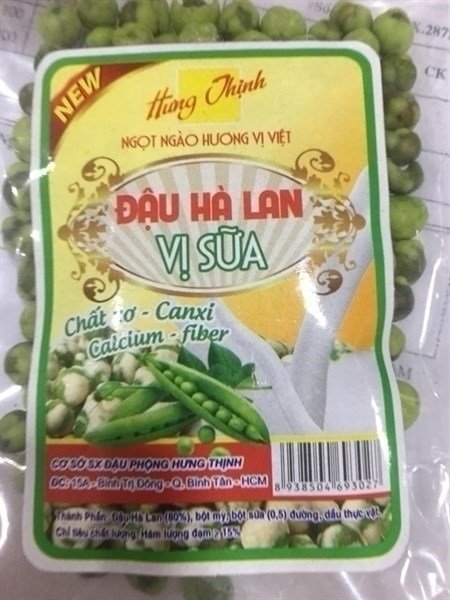 Snack đậu Hà Lan vị sữa hưng thịnh