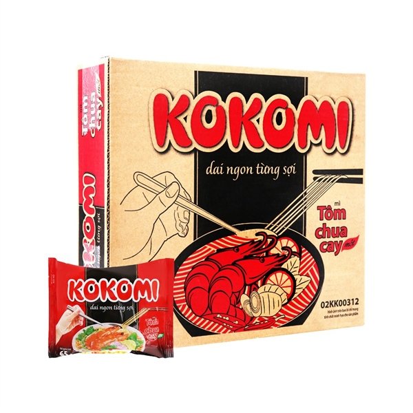 Mì Kokomi Tôm Chua Cay Gói 65G*30gói/thùng (thùng)