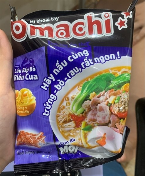 Mì Omachi bắp bò riêu cua 80g (10 Gói)