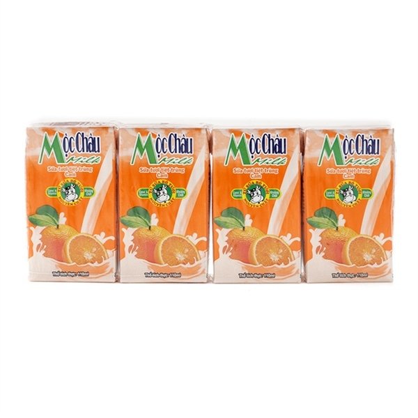 Sữa tươi tiệt trùng Mộc Châu Hương cam 110ml