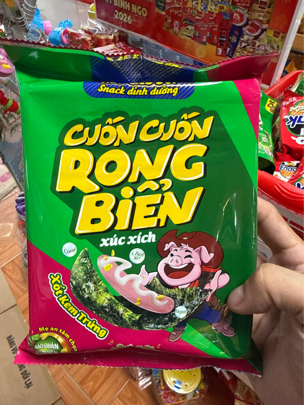 Xúc Xích Tiệt Trùng Cuốn cuốn rong biển*20gói*13gr (Gói)