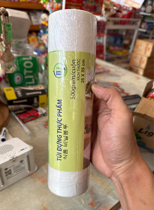 Túi đựng thực phẩm tự huỷ 25 x 35 (500g) (cuộn)